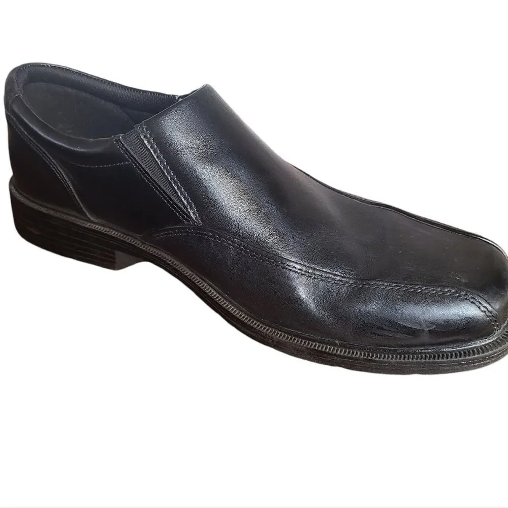 Nunn Bush Shoes Comfort‎ Gel Slip-ons Black Leather Men's Size 9